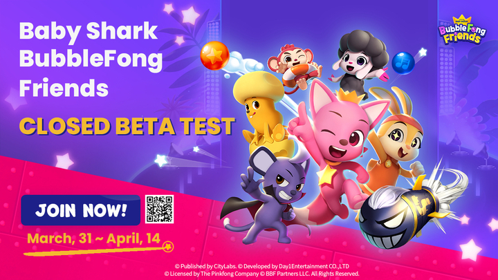 Join the Baby Shark Bubblefong Friends Closed Beta Test